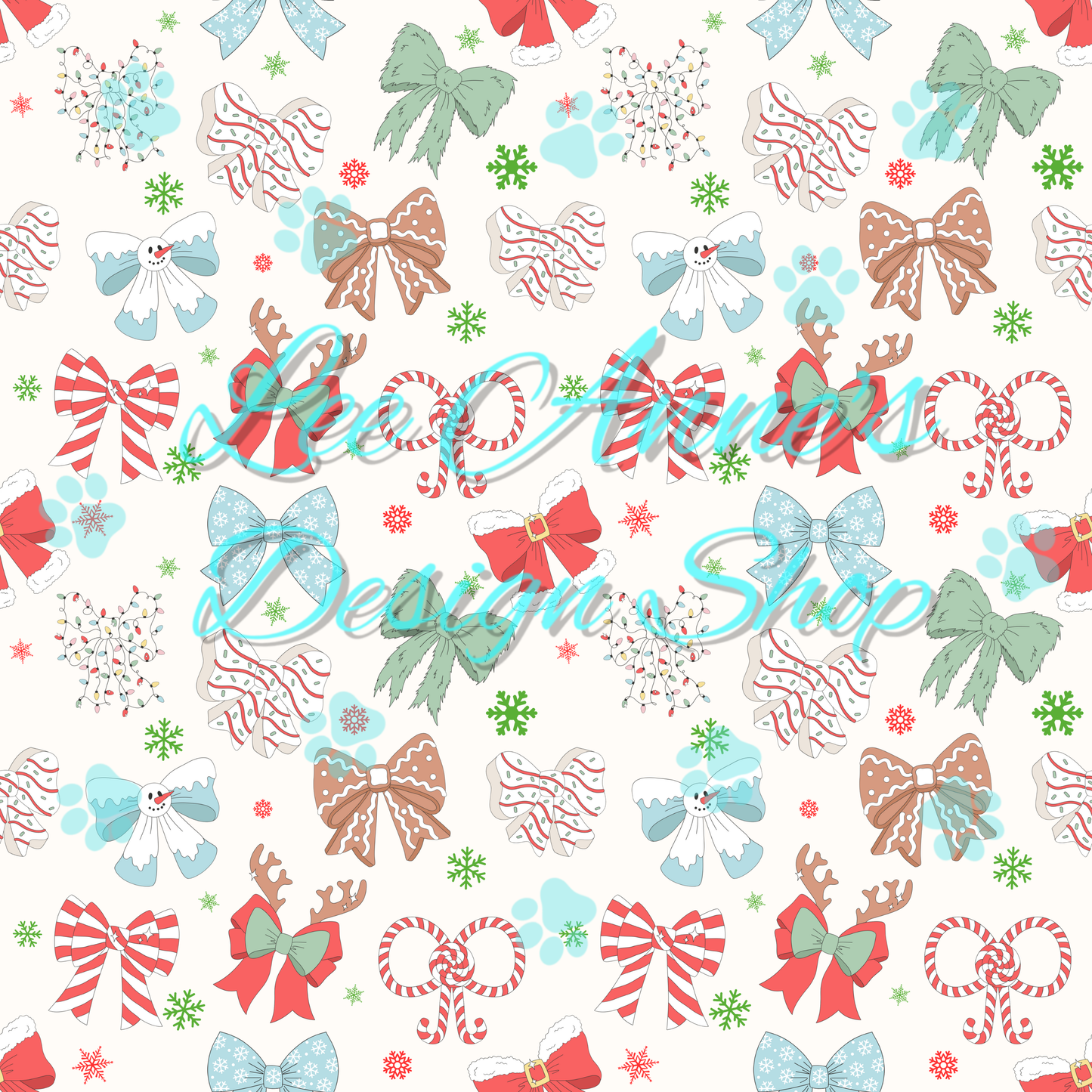 Christmas bow Seamless