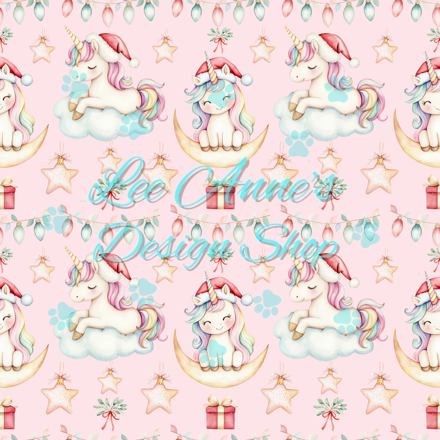 Christmas Unicorn Seamless