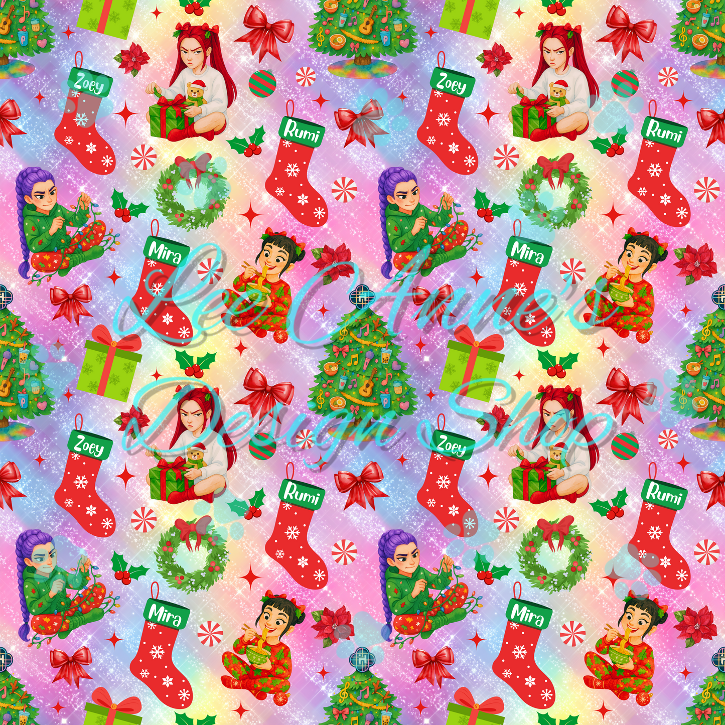 Christmas Demon Hunter Seamless