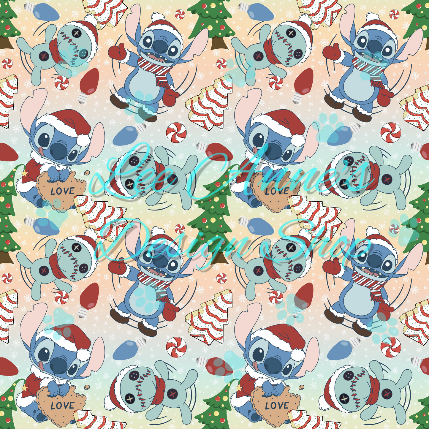 Stitch Christmas Seamless