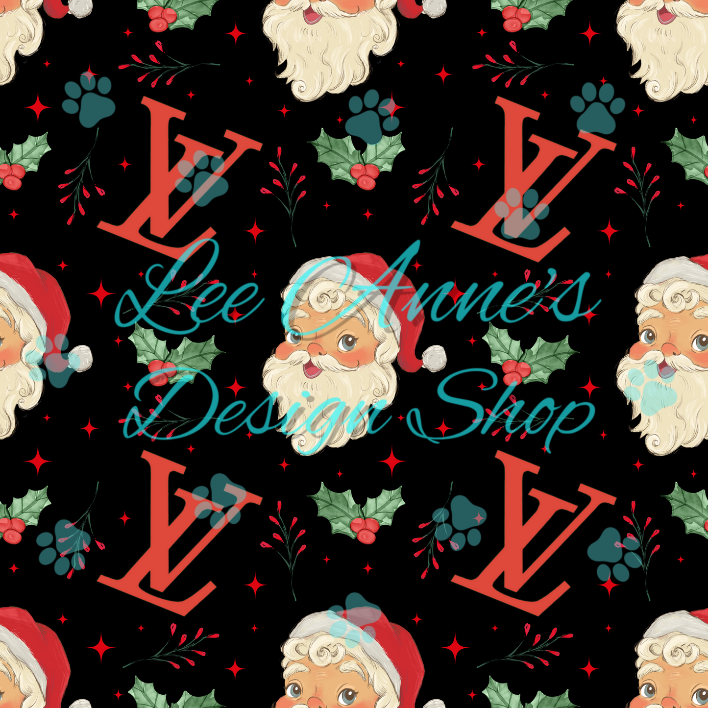 Boujee Vintage Santa Seamless