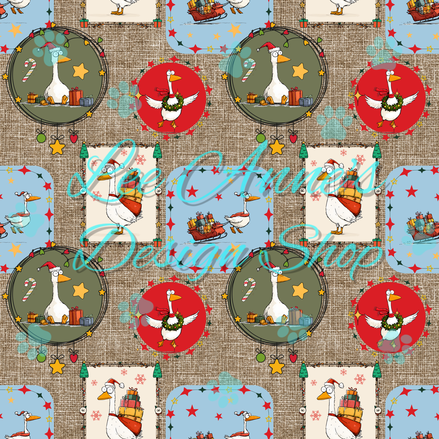 Christmas Goose Seamless