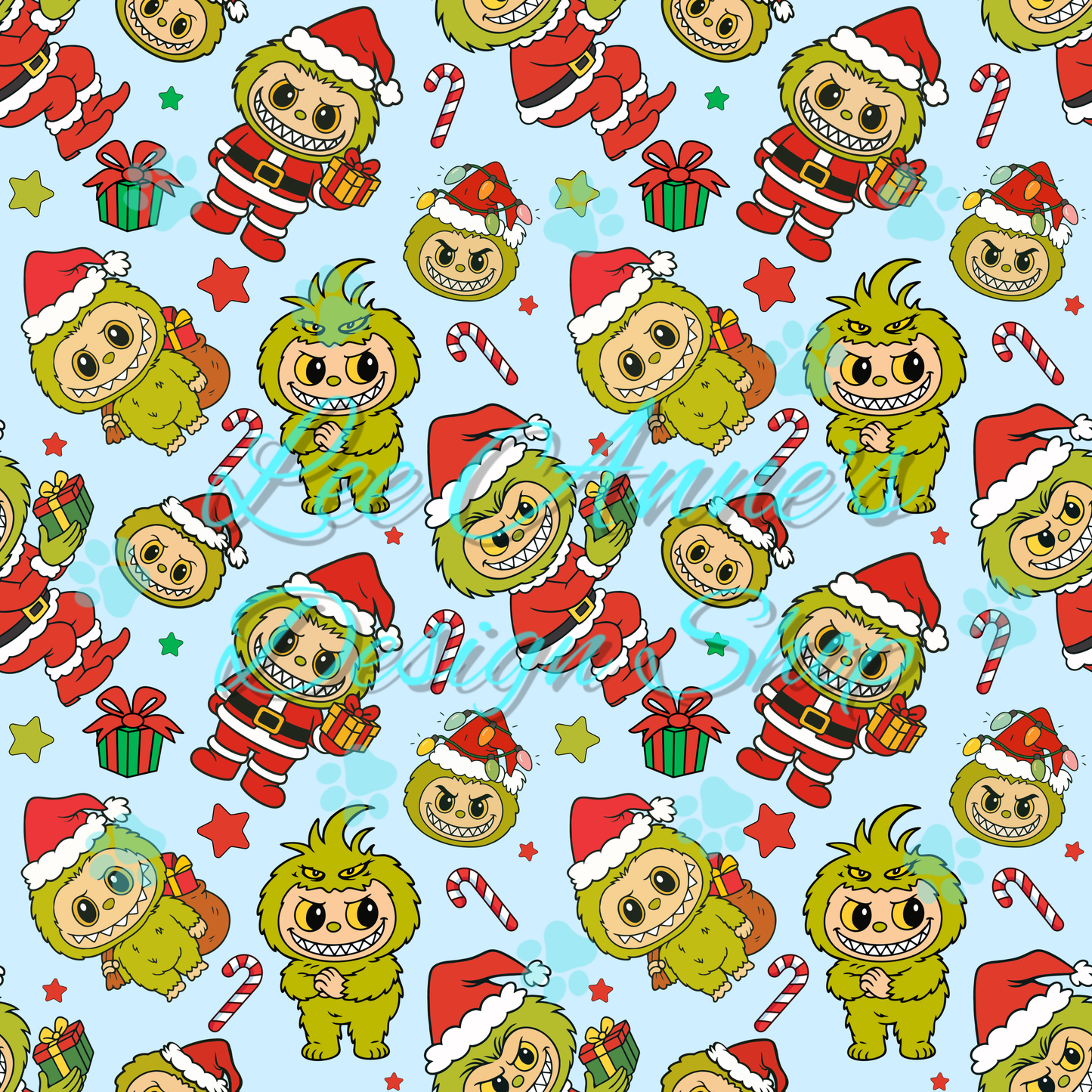 Christmas Monster Seamless