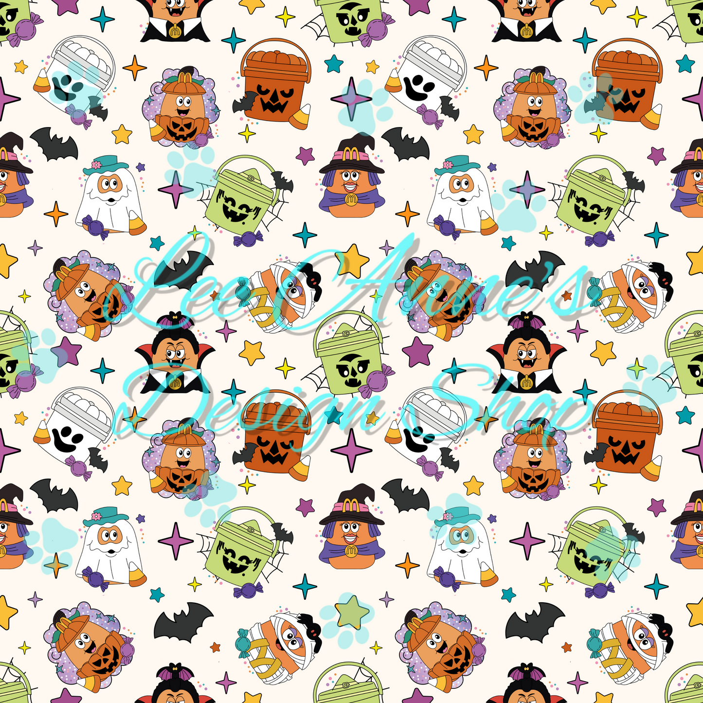 Halloween Buckets Seamless