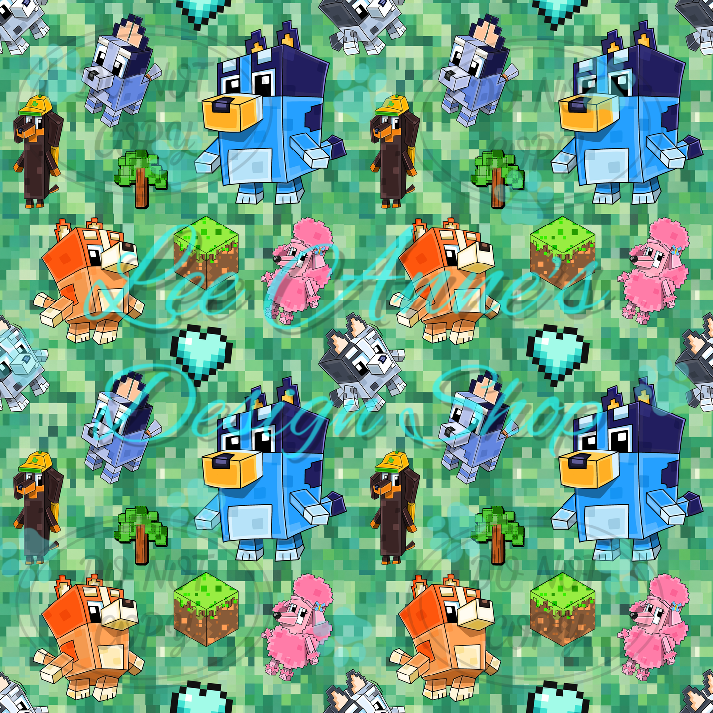Heeler Gamer Mashup Seamless