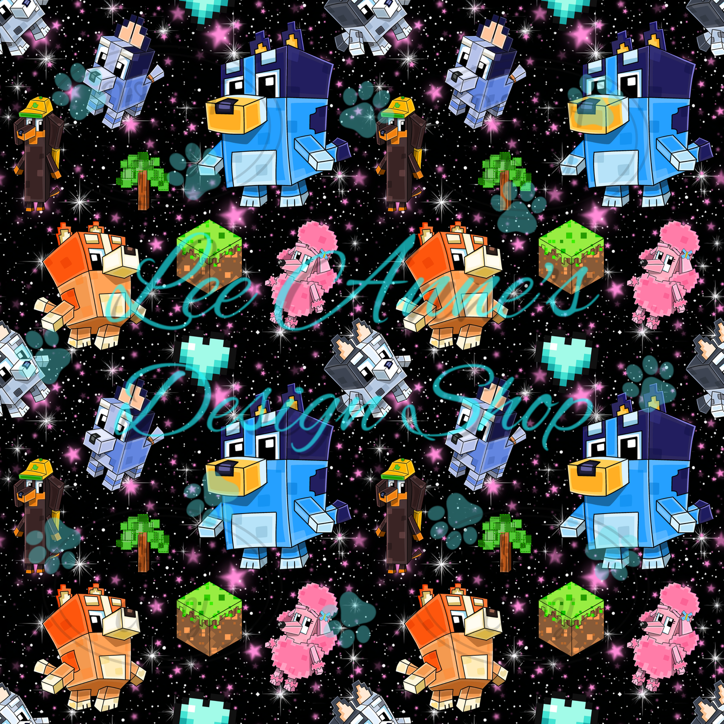 Heeler Gamer Mashup Seamless