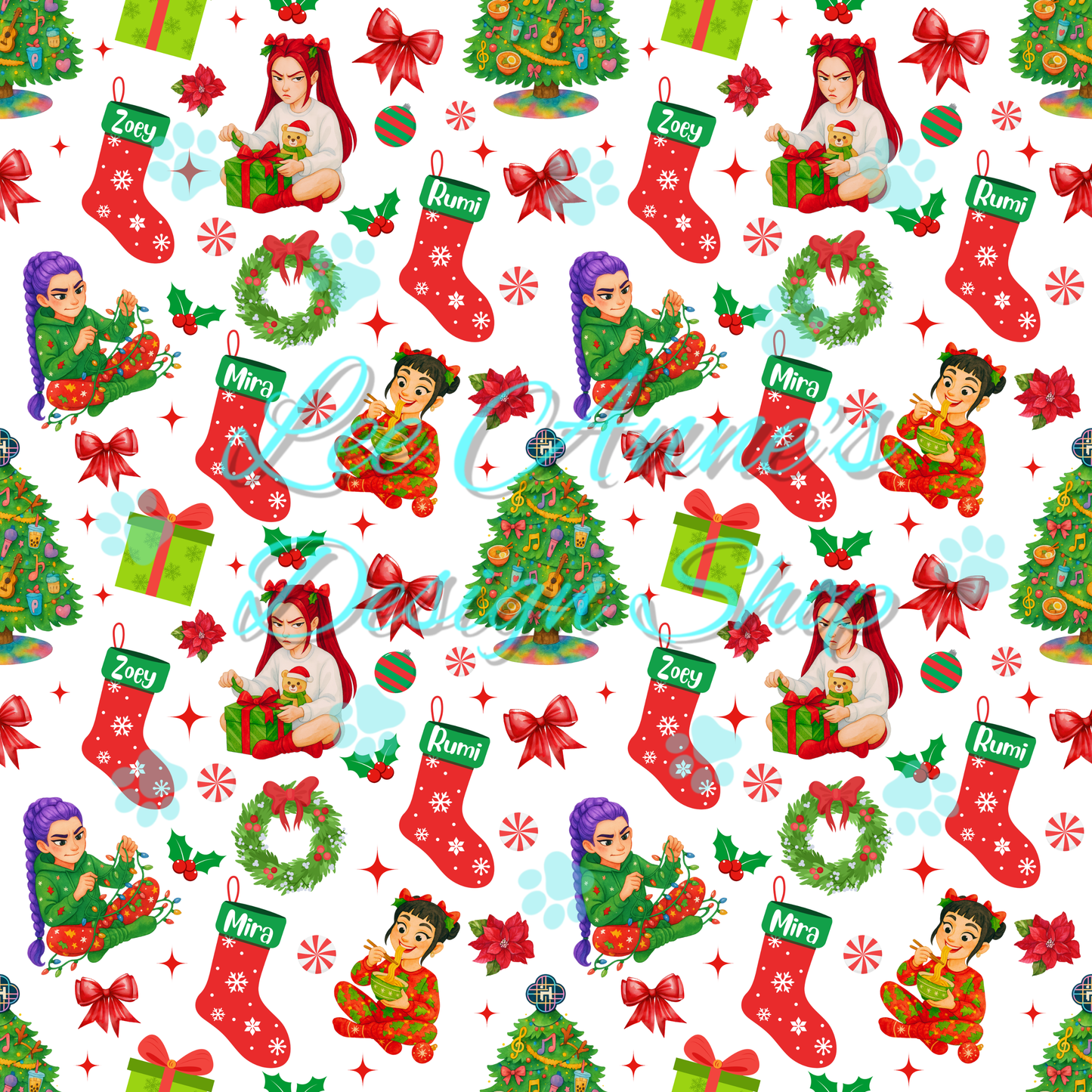 Christmas Demon Hunter Seamless