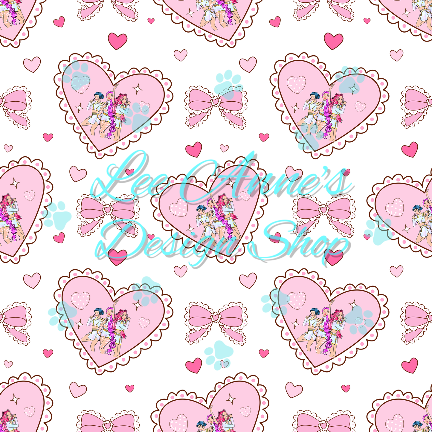 Demon Hunter Valentines Seamless