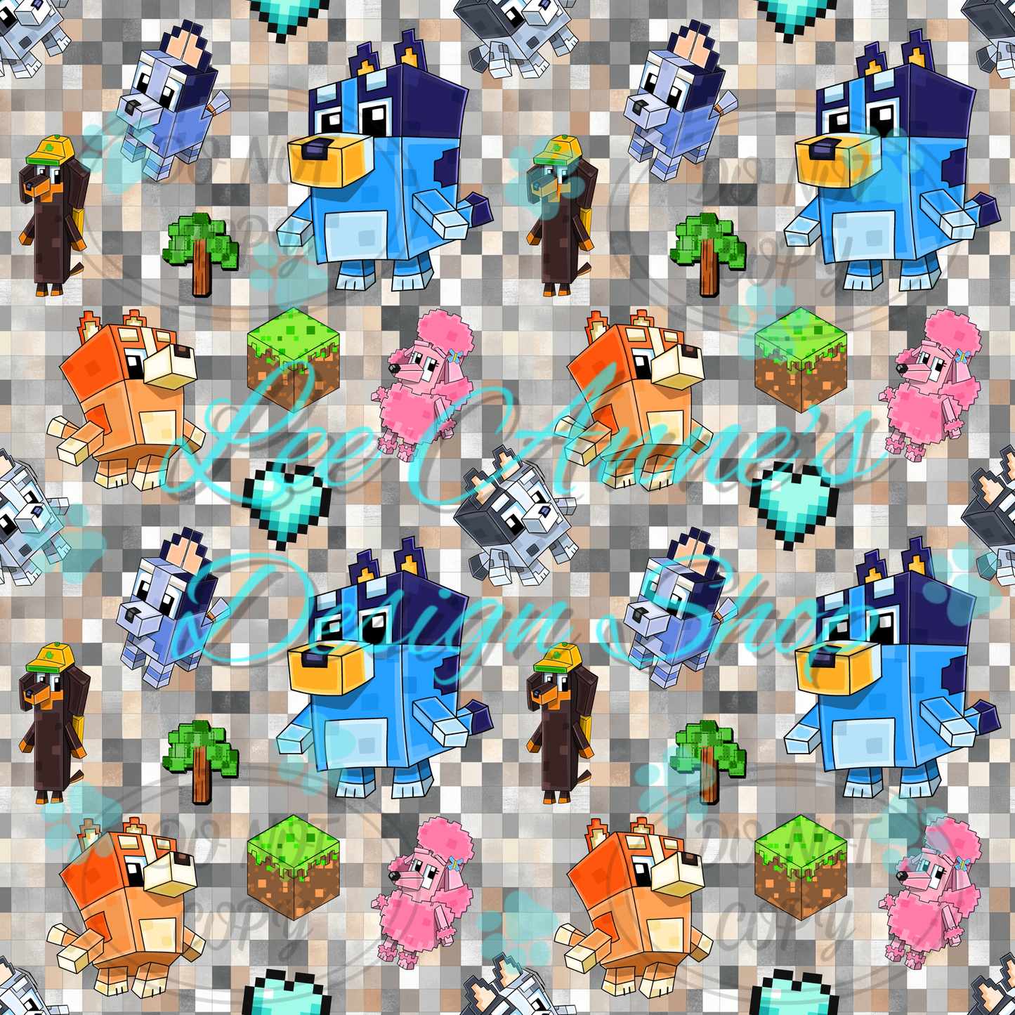 Heeler Gamer Mashup Seamless