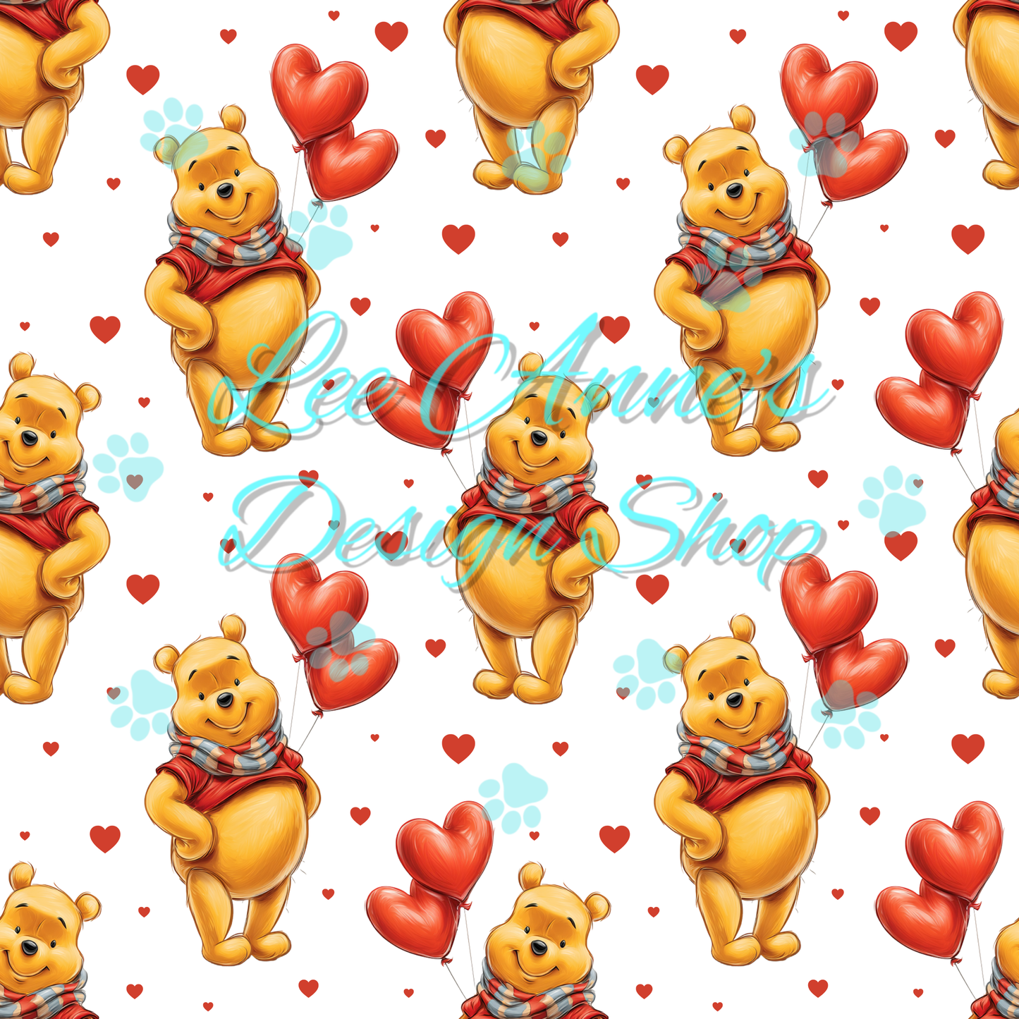 Bear Valentines Seamless
