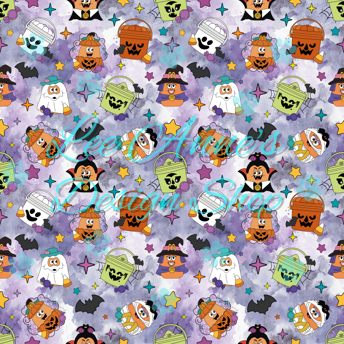 Halloween Buckets Seamless