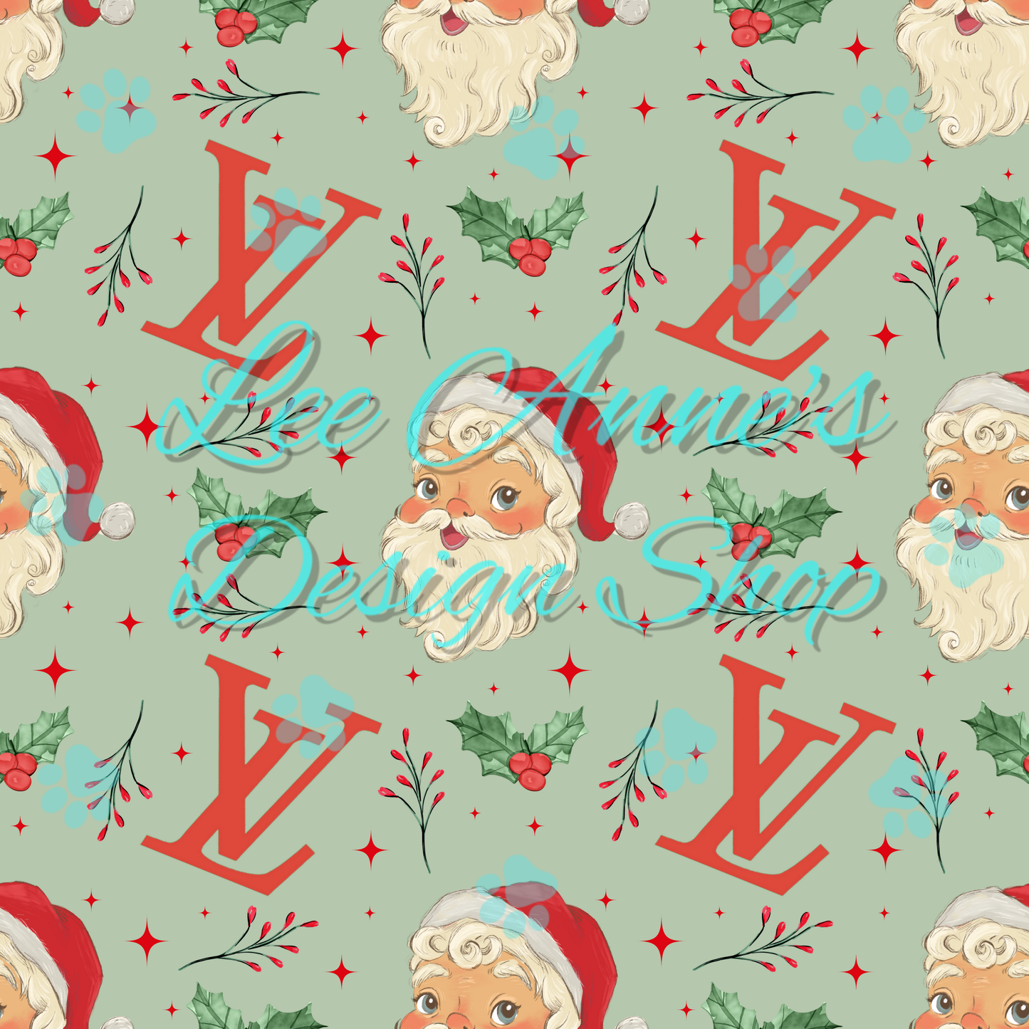 Boujee Vintage Santa Seamless
