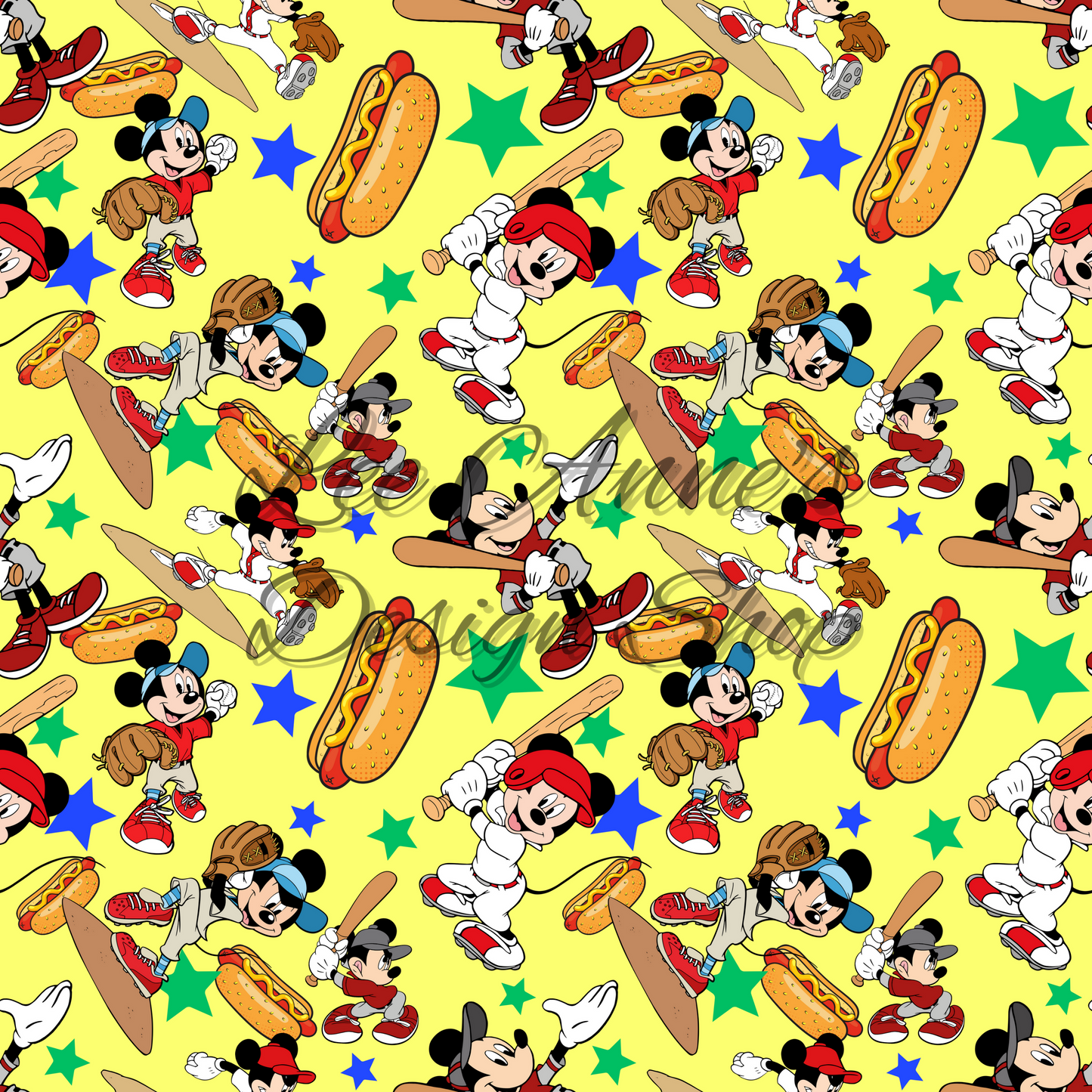 Mouse Baseball Seamless