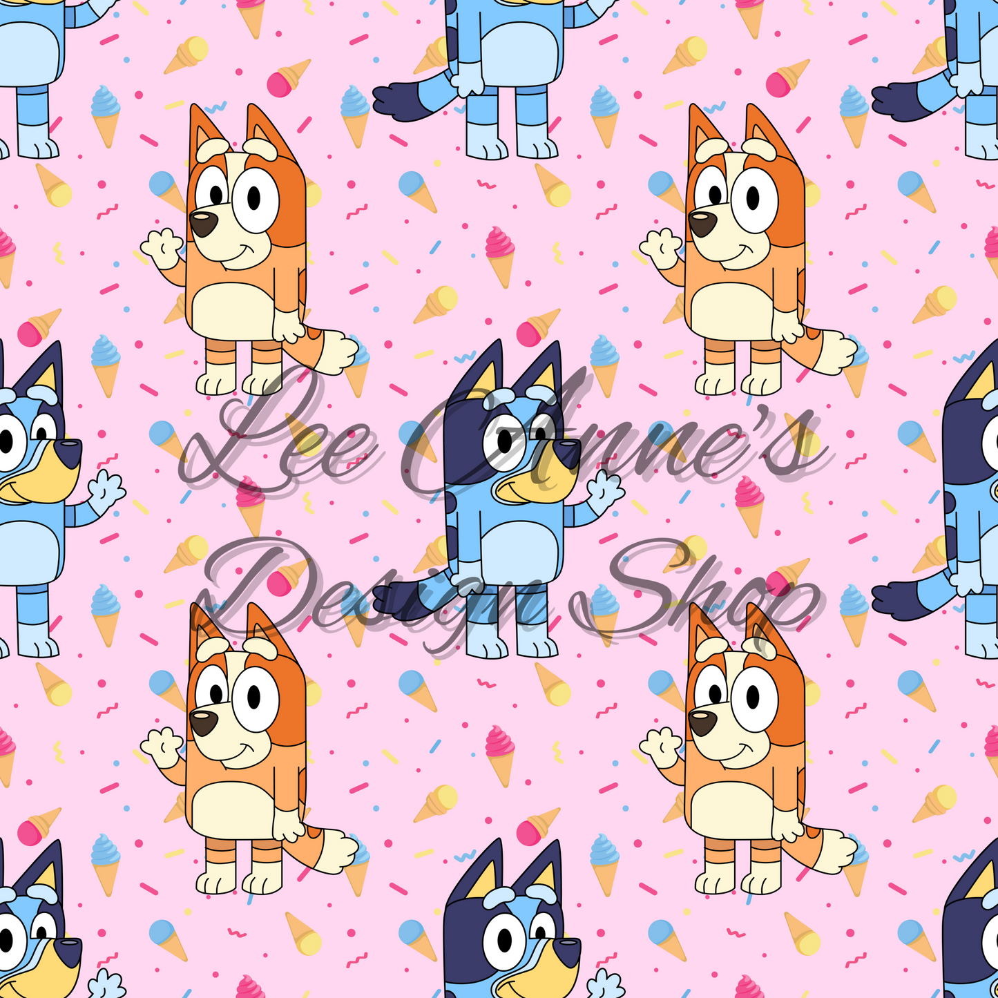 Blue Dog Seamless