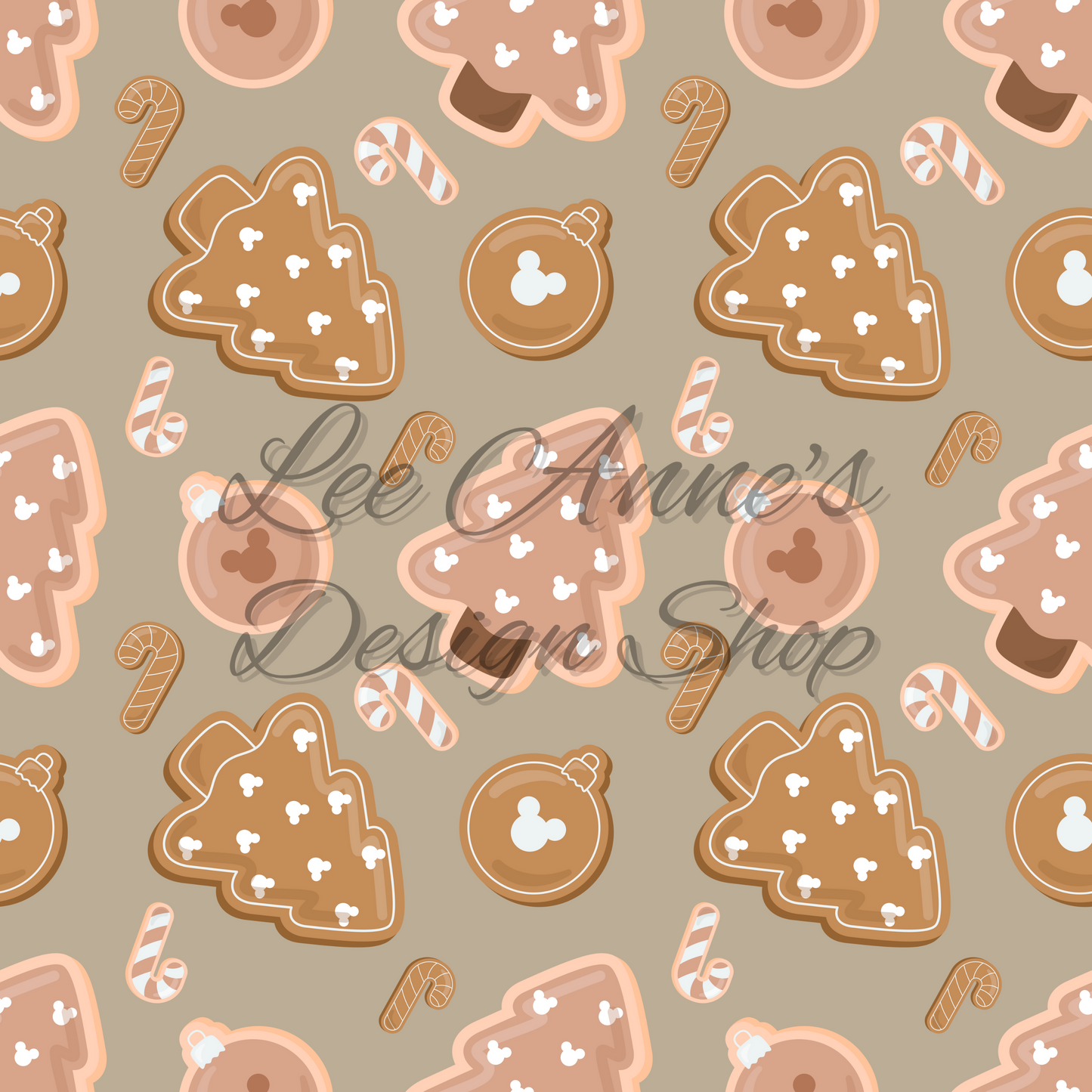 Magical Mouse Christmas, Mouse cookies neutral Seamless
