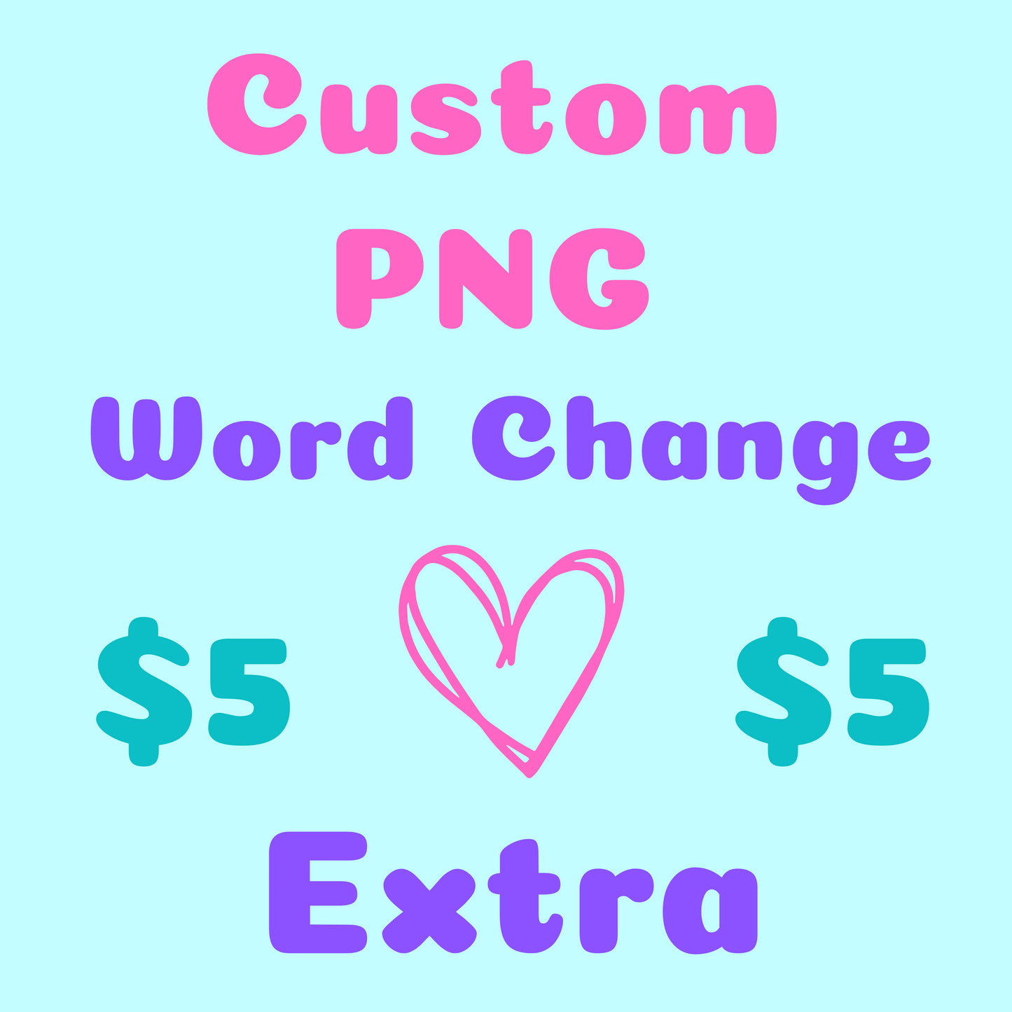 Custom Word Change of a PNG