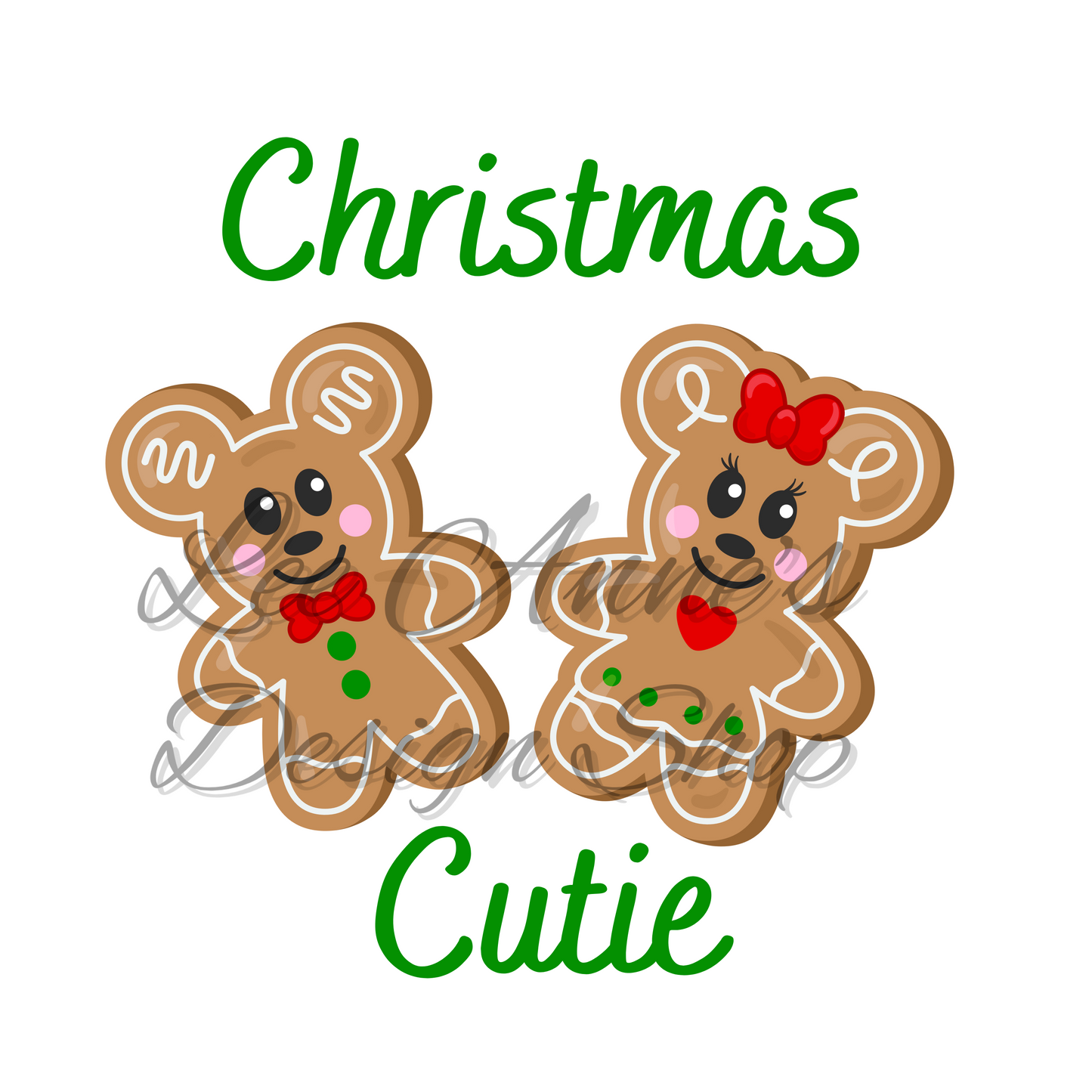 Mouse Cookie Sublimation Christmas Cutie