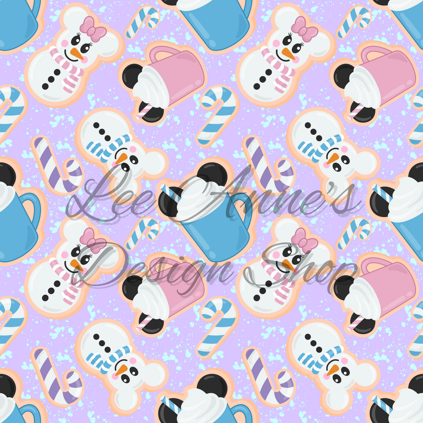 Mouse Snow Seamless
