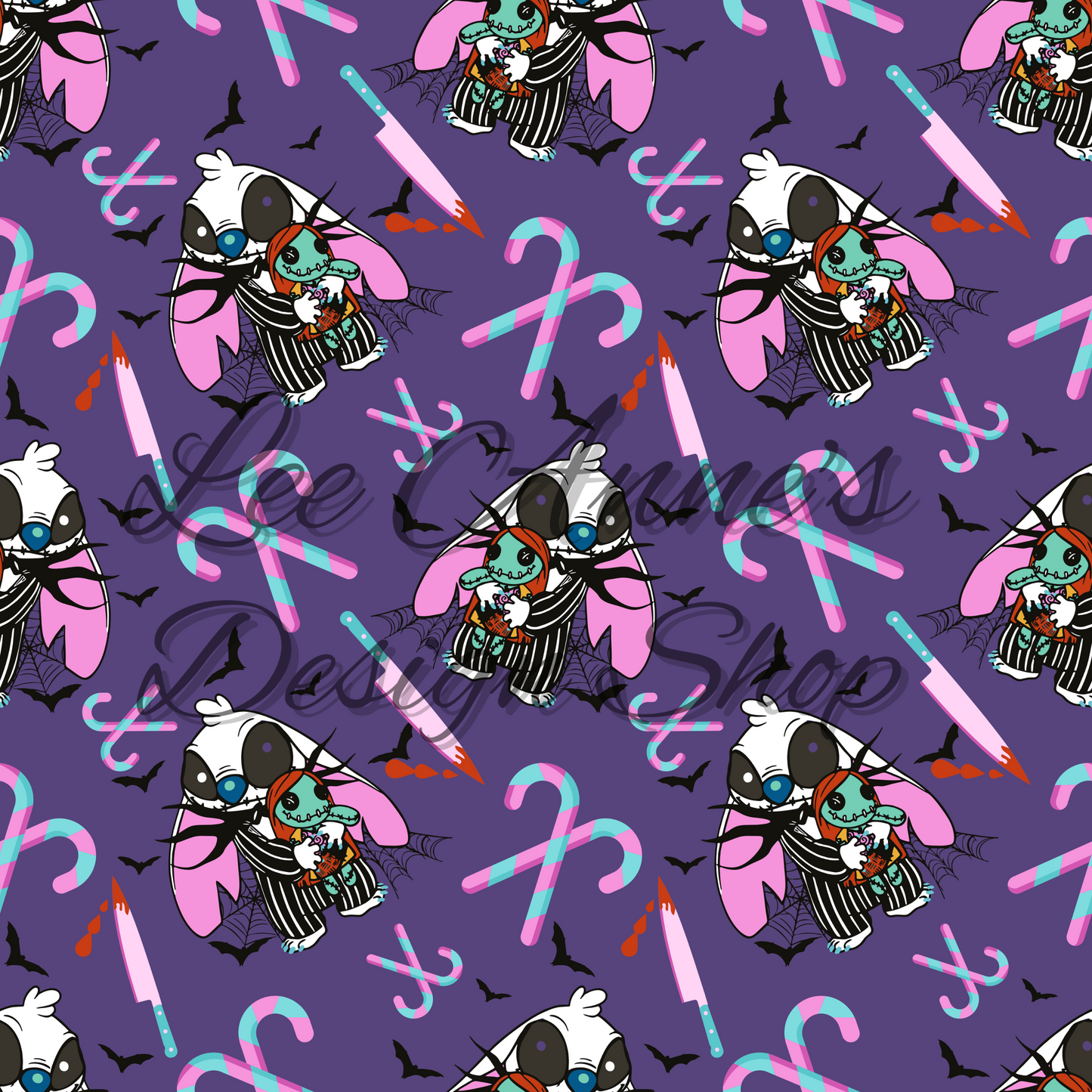 Spooky Christmas Seamless, Stitch