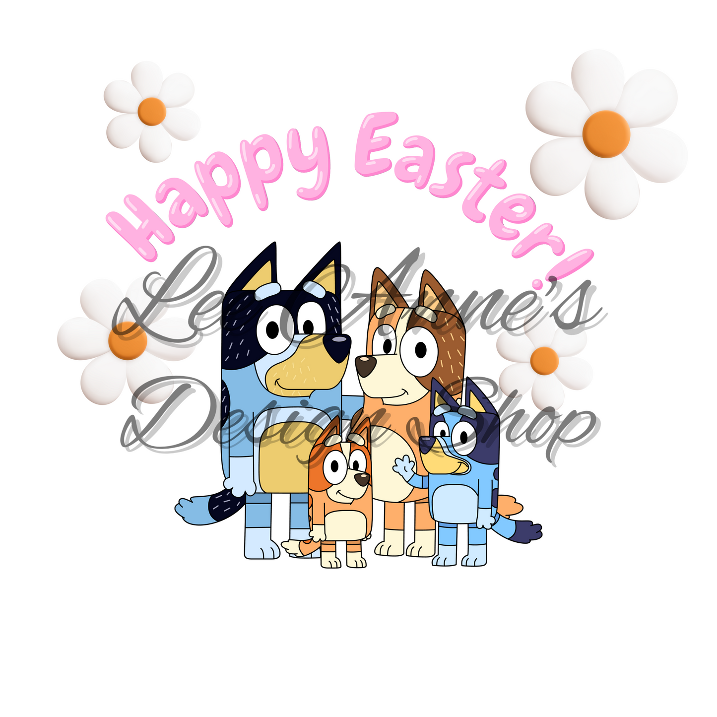 Blue Dog Easter Sublimation