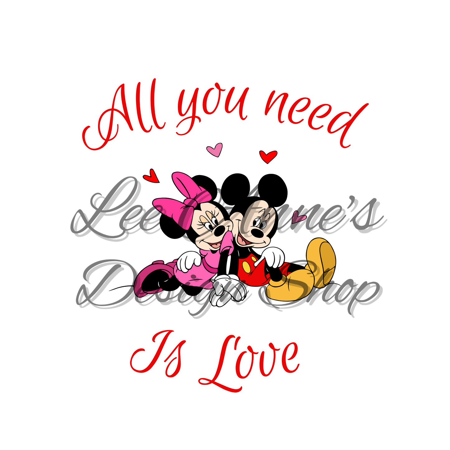 Valentines Mouse Sublimation