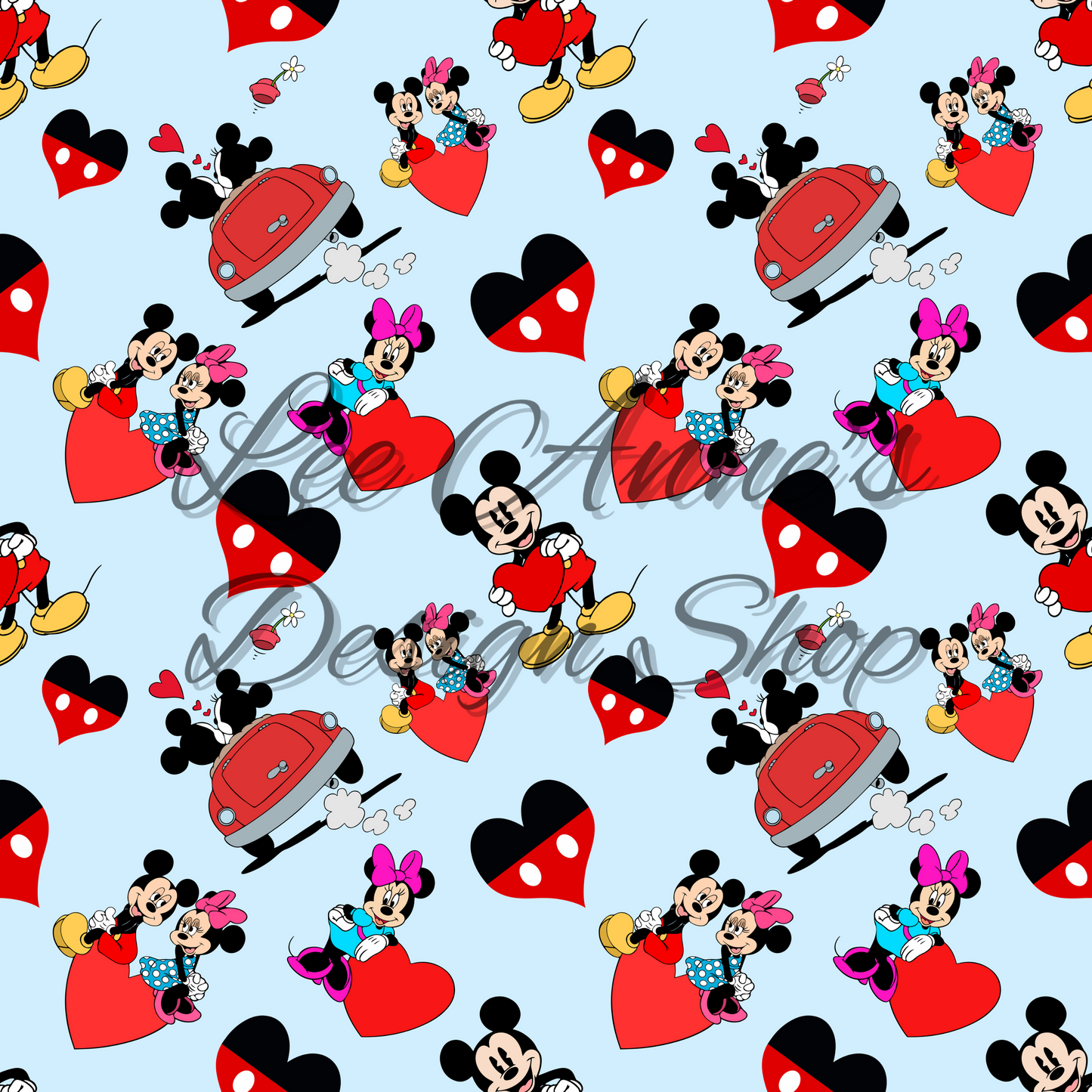 Valentines Mouse Seamless