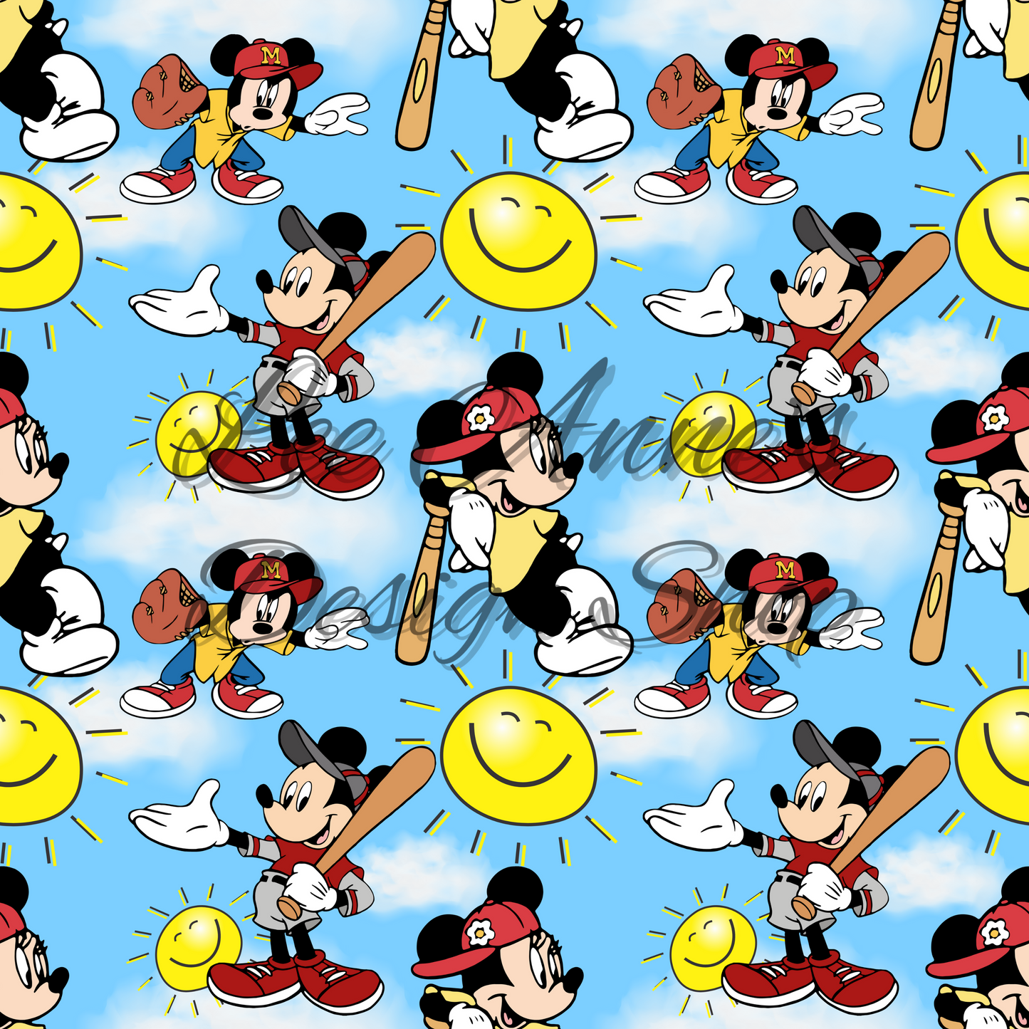 Mouse Baseball Seamless