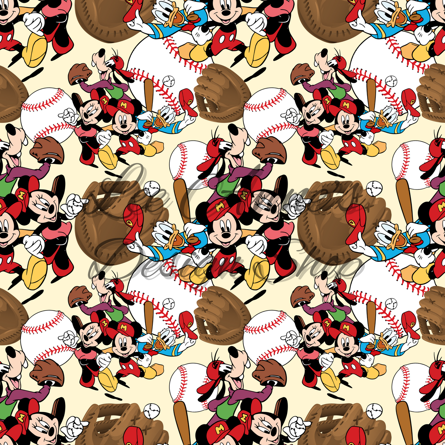 Mouse Baseball Seamless