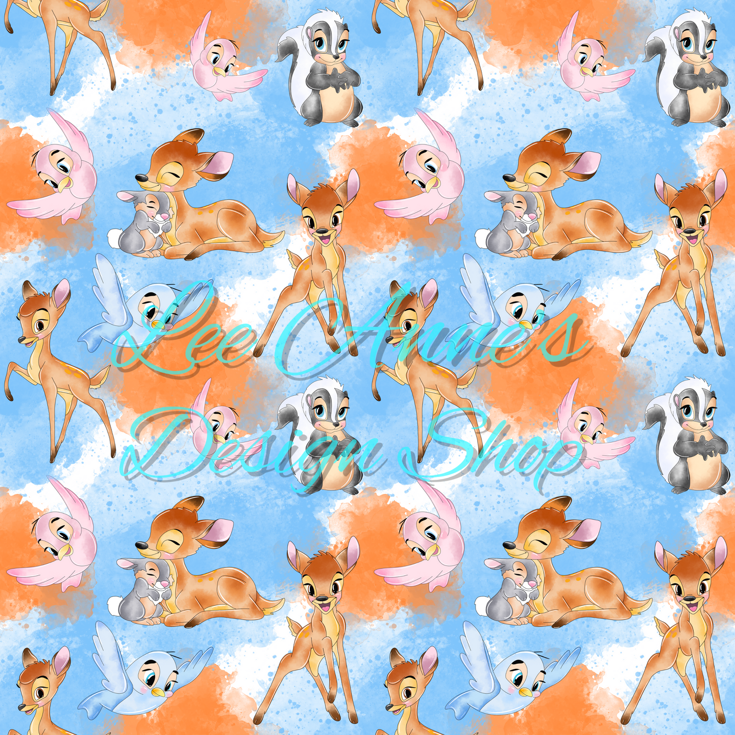 Deer and Friends Seamless