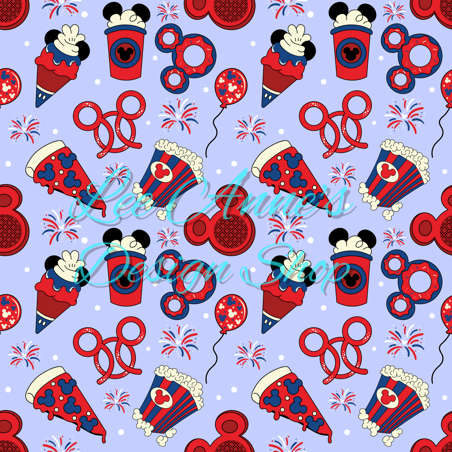 Mouse Fourth July Seamless