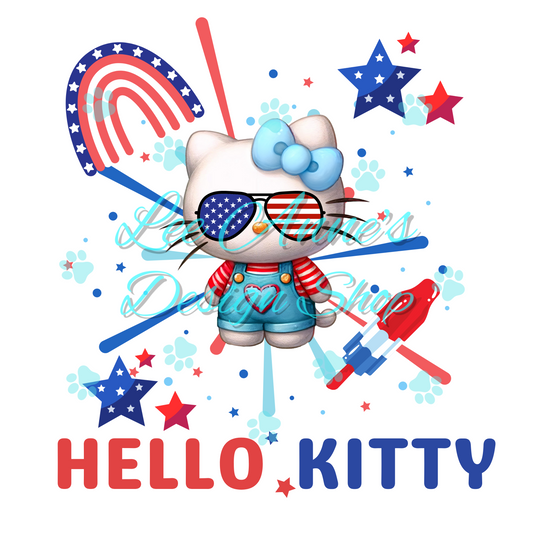 Fourth of July Kitty Sublimation