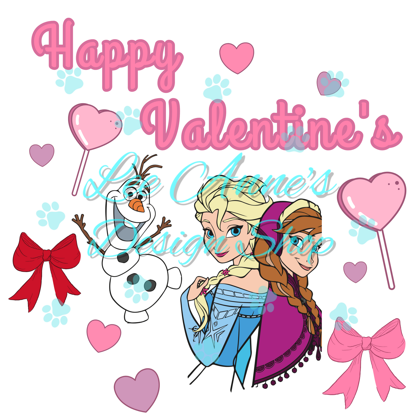 Valentines Princess Sublimation
