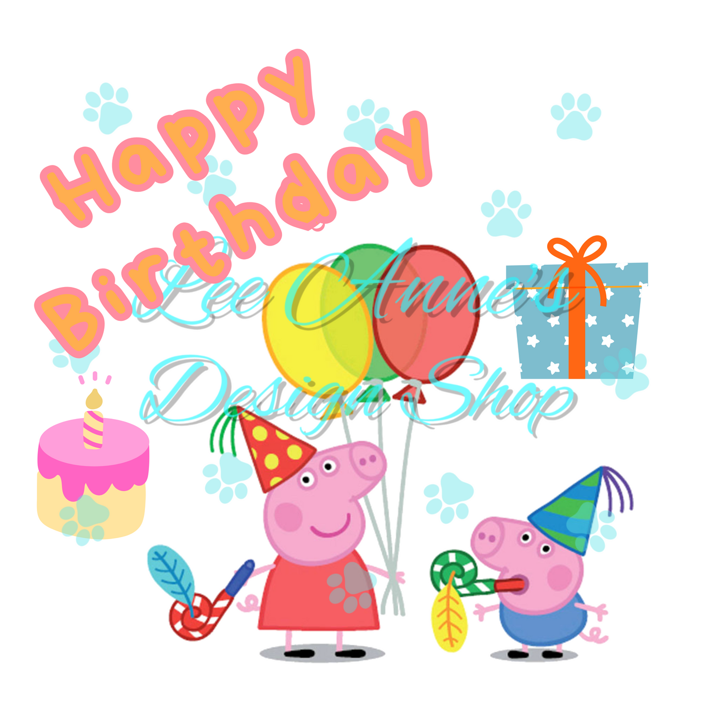 Pig Birthday Sublimation