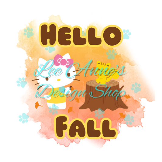 Fall Kitty Sublimation