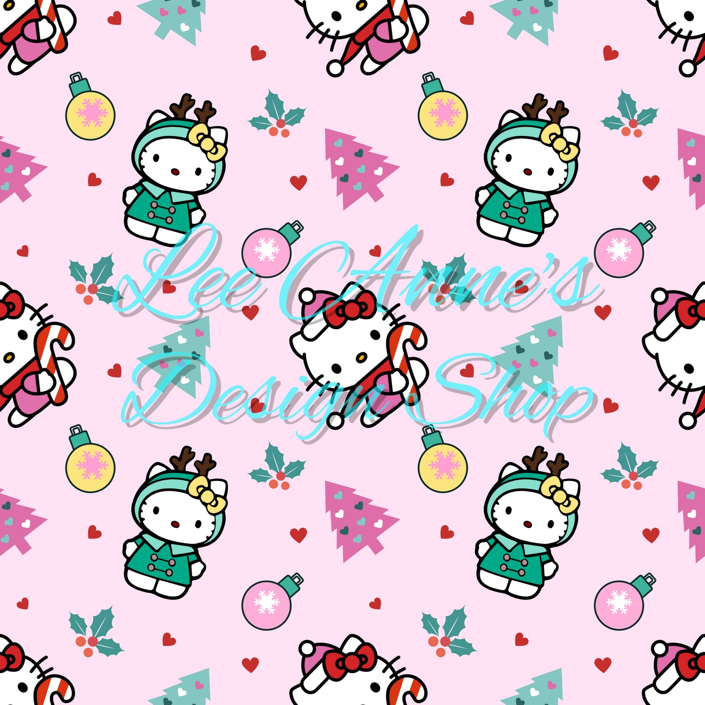 Christmas Kitty Seamless