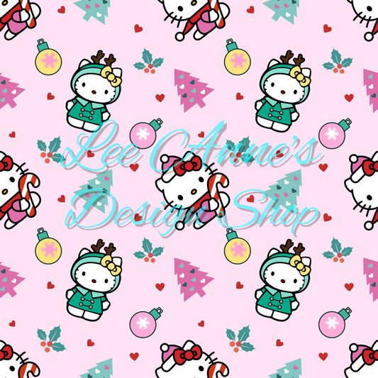 Christmas Kitty Seamless