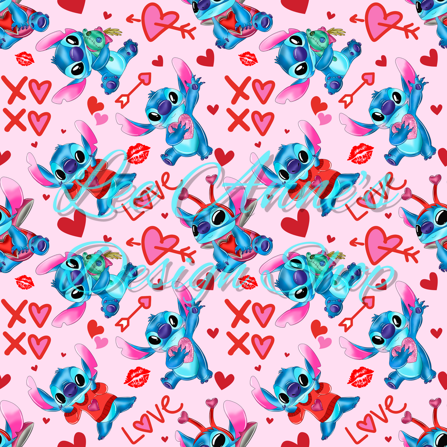 Limited Valentine Blue Alien Seamless