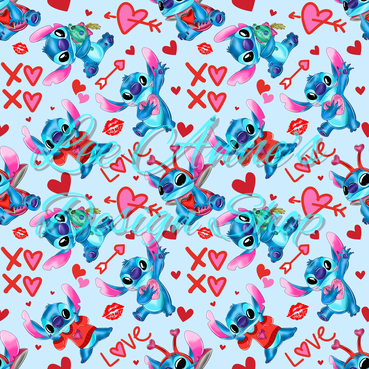 Limited Valentine Blue Alien Seamless