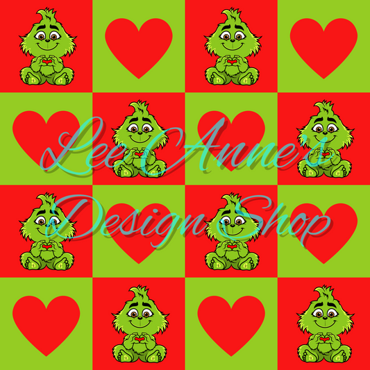 Limited Valentine Baby Green Guy Seamless