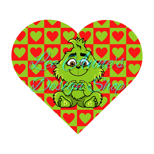 Limited Valentines Baby Green Guy Sublimation