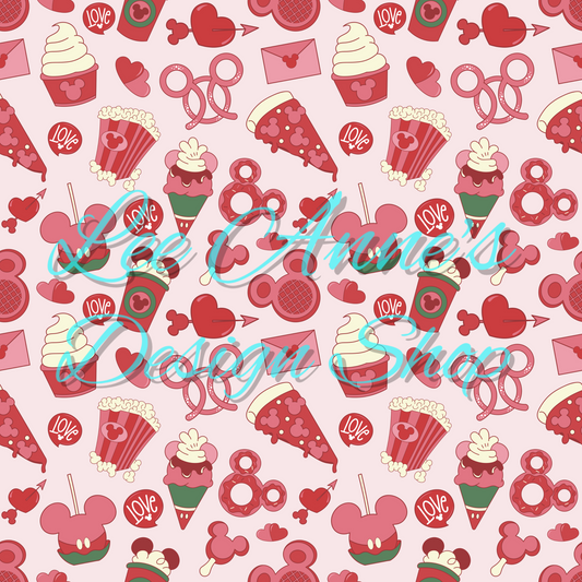 Mouse Valentines Seamless