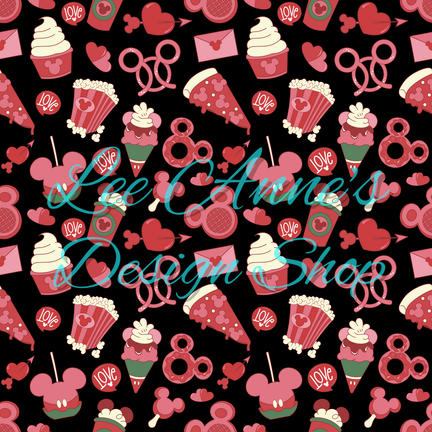 Mouse Valentines Seamless