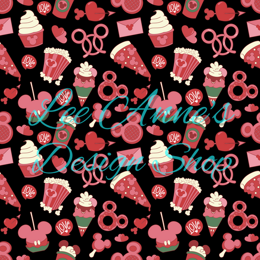 Mouse Valentines Seamless