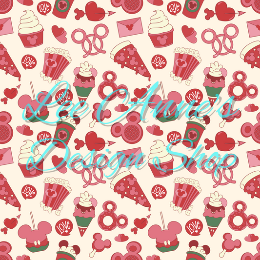Mouse Valentines Seamless