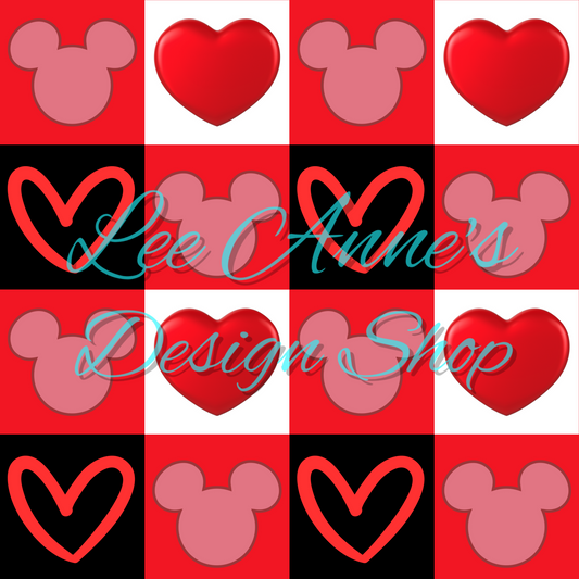 Mouse Valentines Seamless