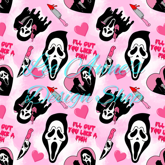 Valentines Ghost Seamless