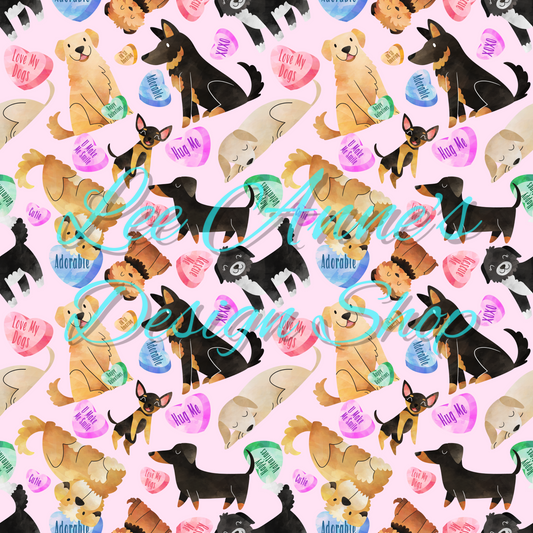 Valentine Dog Seamless