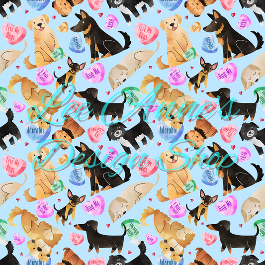 Valentine Dog Seamless