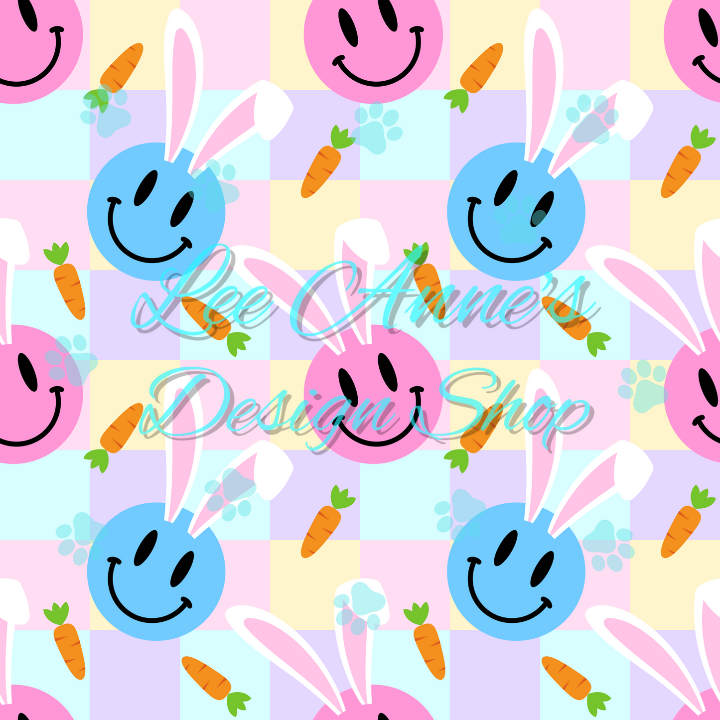Smiley Easter Seamless