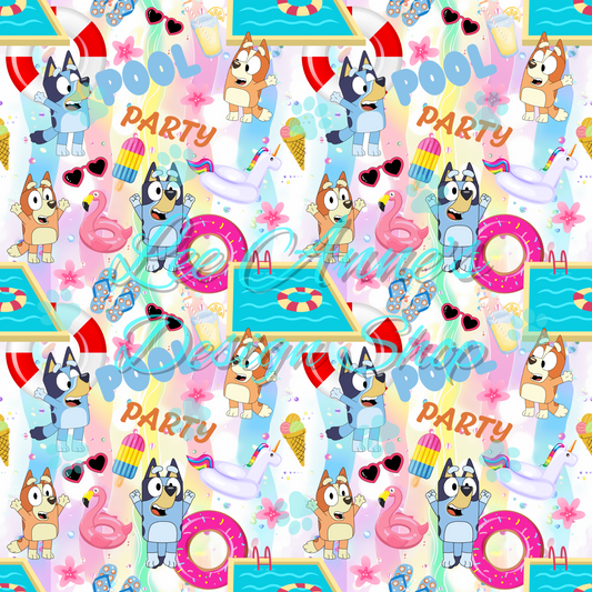 Blue Dog Seamless